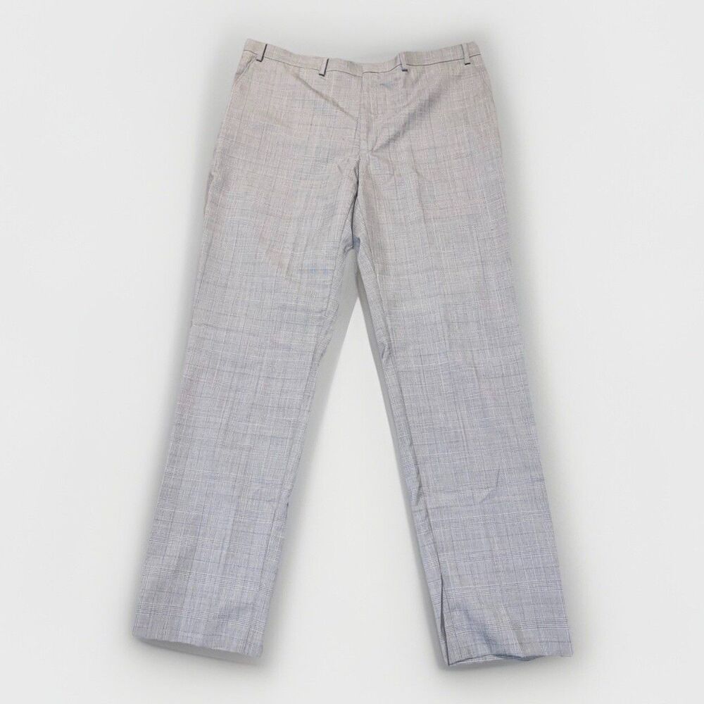 Lauren Ralph Lauren Black Label Gray Plaid Size 38W32L Mens Pants 100% Wool
